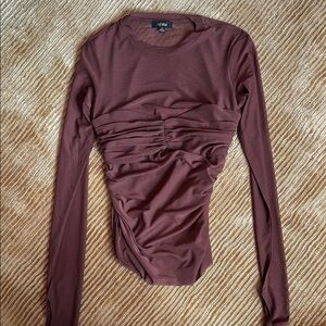 AFRM Maroon Long Sleeve Bodysuit
